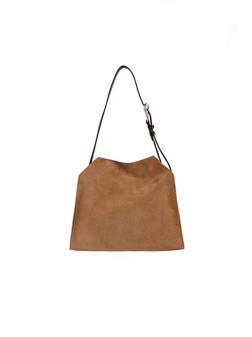 Borsa a spalla Trinity Peach Small in suede e cuoio Biscotto ORCIANI | B02230 PEABIS